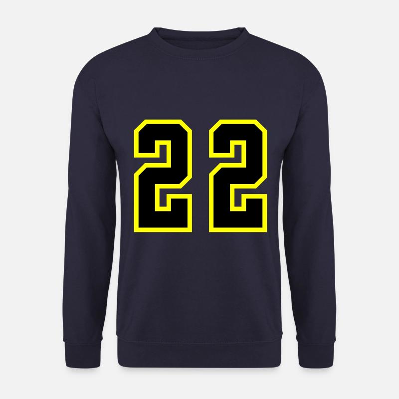 22 Zahl Trikot - Unisex Pullover - Navy