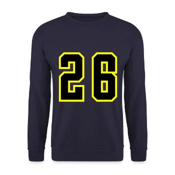 26 Zahl Trikot - Unisex Pullover - Navy - Vorne - Alina (178cm) & Michal (187cm)