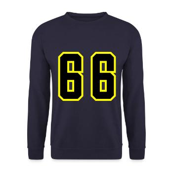 66 Number Leotard - Unisex Sweatshirt - navy - Front - Alina (178cm) & Michal (187cm)