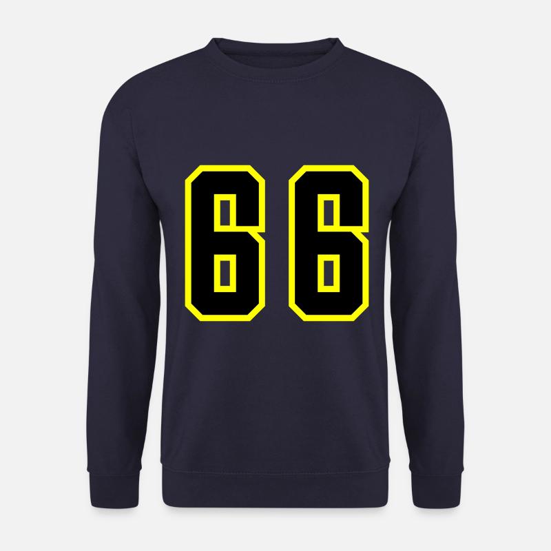 66 Zahl Trikot - Unisex Pullover - Navy