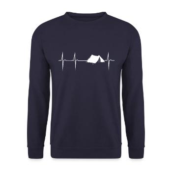tente de battement de coeur en plein air - Sweat-shirt Unisexe - marine - Devant - Alina (178cm) & Michal (187cm)