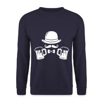 Bier Junggesellenabschied Party - Unisex Pullover - Navy - Vorne - Alina (178cm) & Michal (187cm)
