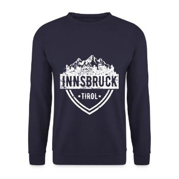 INNSBRUCK - Unisex Pullover - Navy - Vorne - Alina (178cm) & Michal (187cm)