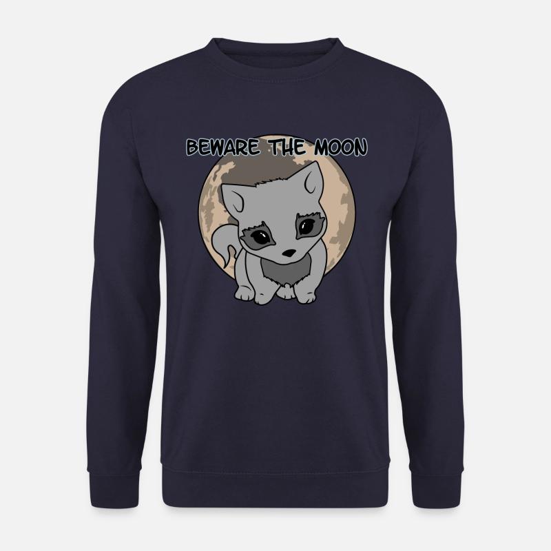 Loup-garou et lune - Sweat-shirt Unisexe - marine
