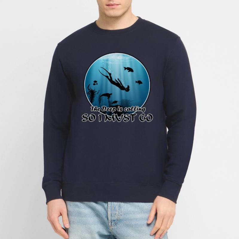 Freediver sea turtle fish Unisex Sweatshirt