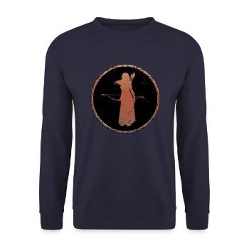 Archer celtique - Sweat-shirt Unisexe - marine - Devant - Alina (178cm) & Michal (187cm)