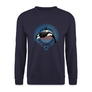 Orque orque - Sweat-shirt Unisexe - marine - Devant - Alina (178cm) & Michal (187cm)