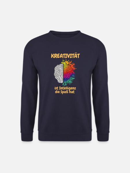 Kreativität ist Intelligenz die Spaß hat - hell - Unisex Pullover - Navy