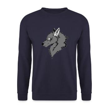Grey Wolf - Unisex Sweatshirt - navy - Front - Alina (178cm) & Michal (187cm)