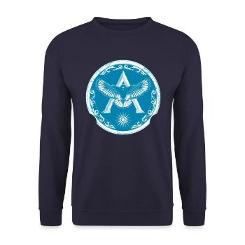 Sparta Symbole - Sweat-shirt Unisexe - marine - Devant - Alina (178cm) & Michal (187cm)