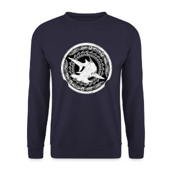 Bimini Hammerhead Shark - Unisex Sweatshirt - navy - Front - Alina (178cm) & Michal (187cm)