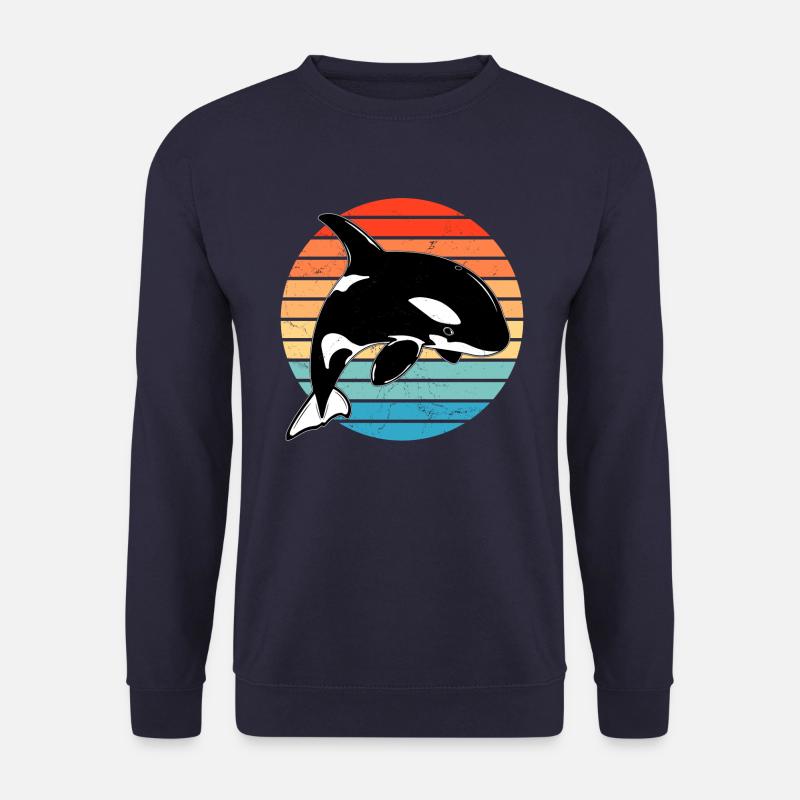 Orca Retro - Unisex Pullover - Navy