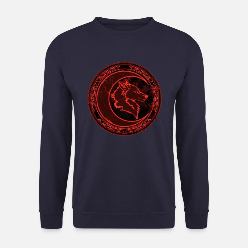 Wolf und Mond - Unisex Pullover - Navy