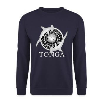 Hammerhaie Tonga Pride - Unisex Pullover - Navy - Vorne - Alina (178cm) & Michal (187cm)