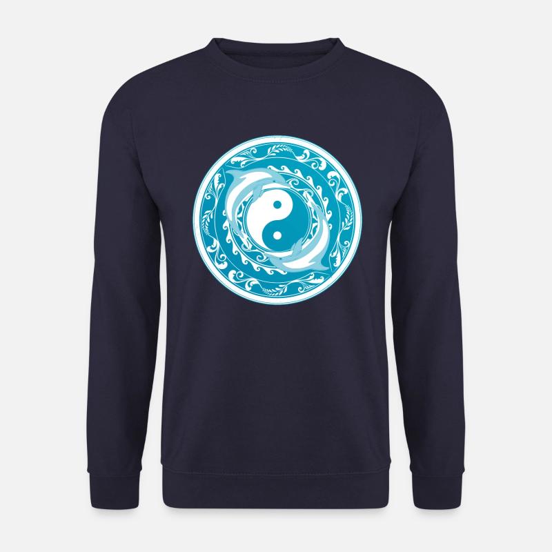 Yin Yang Dolphins - Unisex Sweatshirt - navy