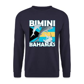 Bimini Bahamas Flag - Unisex Sweatshirt - navy - Front - Alina (178cm) & Michal (187cm)