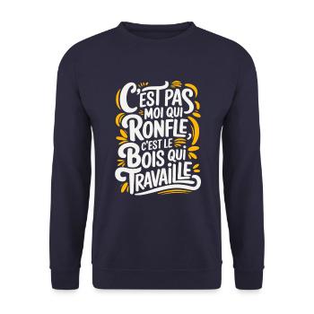 C'est Pas Moi Qui Ronfle - Sweat-shirt Unisexe - marine - Devant - Alina (178cm) & Michal (187cm)