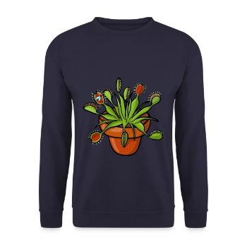 Le piège à mouches de Vénus peut compter - Sweat-shirt Unisexe - marine - Devant - Alina (178cm) & Michal (187cm)