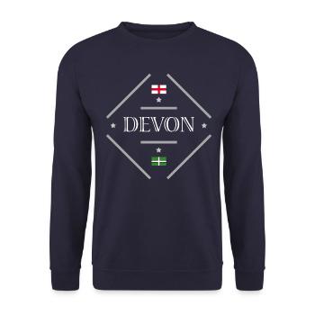 Devon - Unisex Sweatshirt - navy - Front - Alina (178cm) & Michal (187cm)