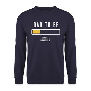 Père, papa, fête des pères, famille papa - Sweat-shirt Unisexe - marine - Devant - Alina (178cm) & Michal (187cm)