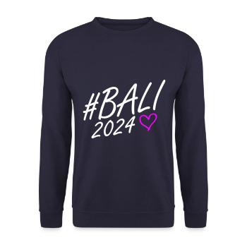 Bali 2024 Herz Reise - Unisex Pullover - Navy - Vorne - Alina (178cm) & Michal (187cm)