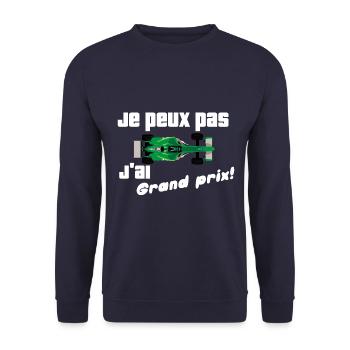 Je peux pas j'ai grand prix - Sweat-shirt Unisexe - marine - Devant - Alina (178cm) & Michal (187cm)