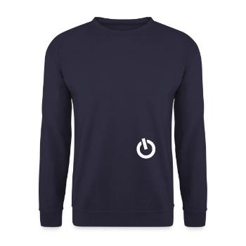 power [white] - Unisex Sweatshirt - navy - Front - Alina (178cm) & Michal (187cm)