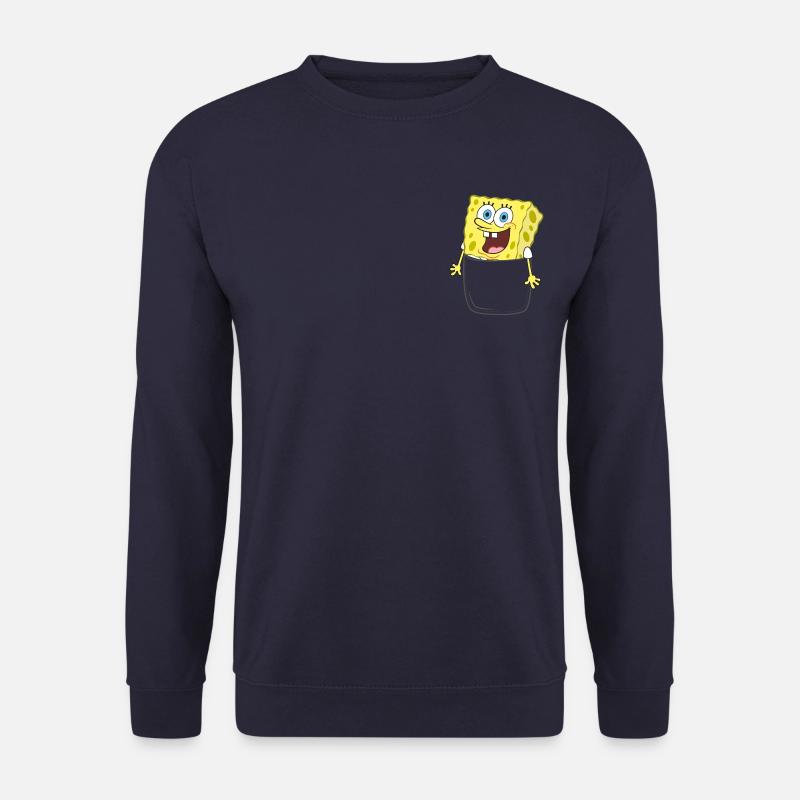 SpongeBob Schwammkopf Ich Bin Bereit Brustmotiv - Unisex Pullover - Navy
