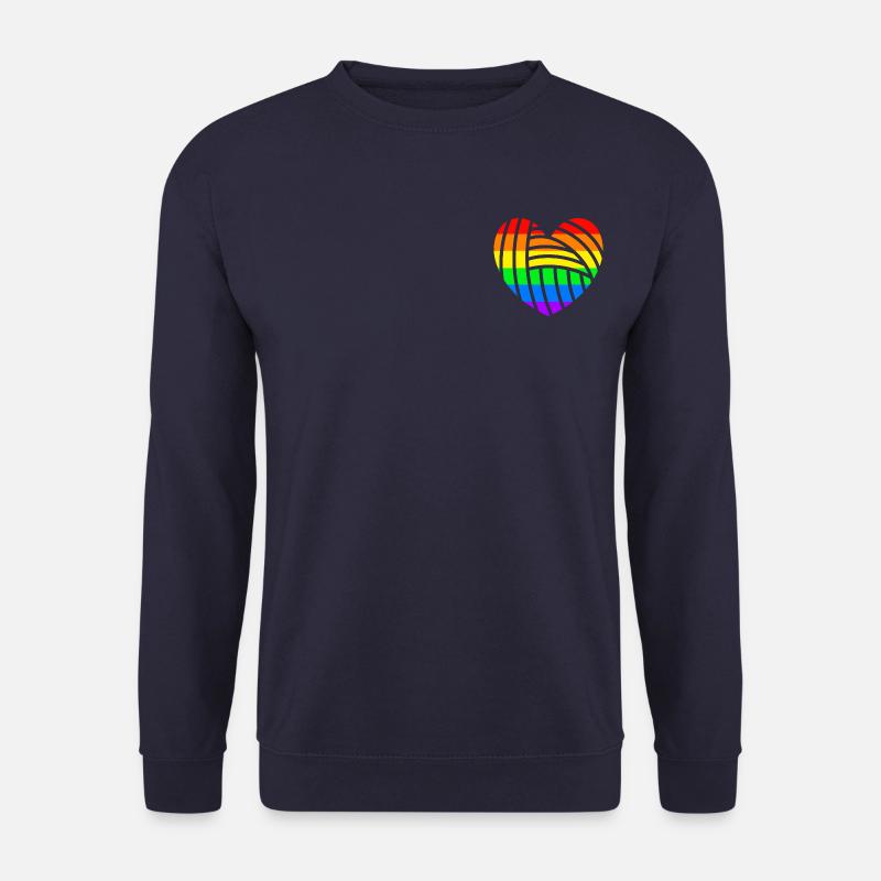 Gay Pride LGBT Pride Flagge Herz Liebe - Unisex Pullover - Navy