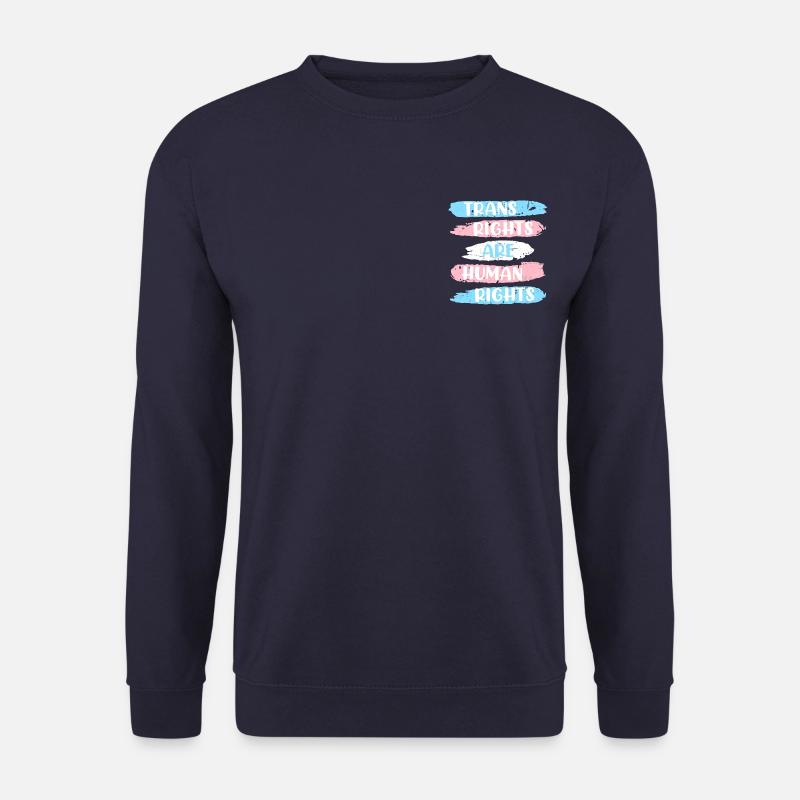 Transgender Spruch Trans Rights are Human Rights - Unisex Pullover - Navy