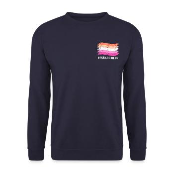 Lesbeautiful Lesbienne LGBT Pride Lesbienne - Sweat-shirt Unisexe - marine - Devant - Alina (178cm) & Michal (187cm)
