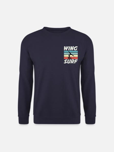 Wing Surf Silhouette Wing Foiler Wingfoiler - Unisex Pullover - Navy