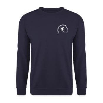 Skifahrer aus Leidenschaft - Unisex Pullover - Navy - Vorne - Alina (178cm) & Michal (187cm)