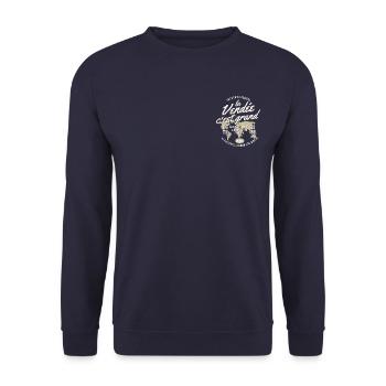 The Vendée is great 3 capes regatta Copy - Unisex Sweatshirt - navy - Front - Alina (178cm) & Michal (187cm)