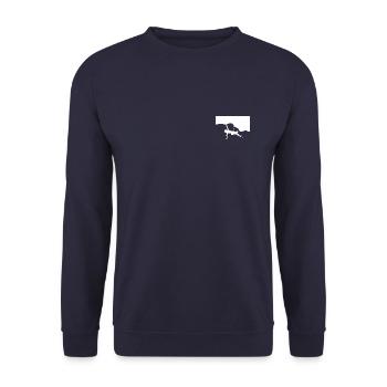 Klettern - Unisex Pullover - Navy - Vorne - Alina (178cm) & Michal (187cm)