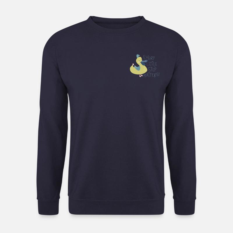 Illustration "Every little step matters!" - Unisex Pullover - Navy