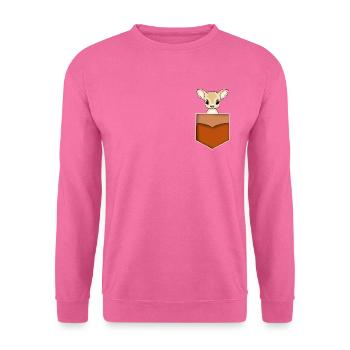Poche cerf Bambi dans la poche - Sweat-shirt Unisexe - rose - Devant