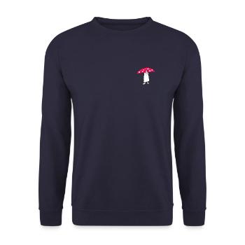 sad mushroom - Unisex Sweatshirt - navy - Front - Alina (178cm) & Michal (187cm)