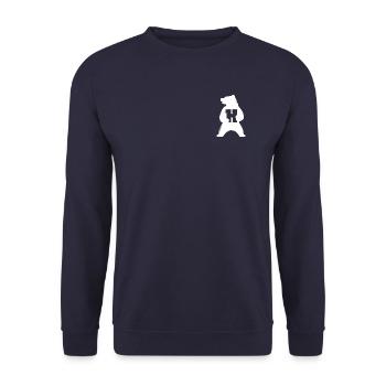 H-Bear Silhouette - Sweat-shirt Unisexe - marine - Devant - Alina (178cm) & Michal (187cm)