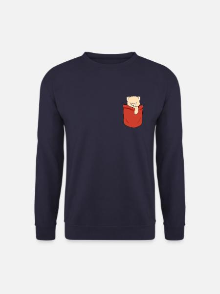 Pocket cooler Bär böser Teddy Kuscheltiere evil - Unisex Pullover - Navy