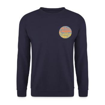 Think Positive - Unisex Pullover - Navy - Vorne - Alina (178cm) & Michal (187cm)