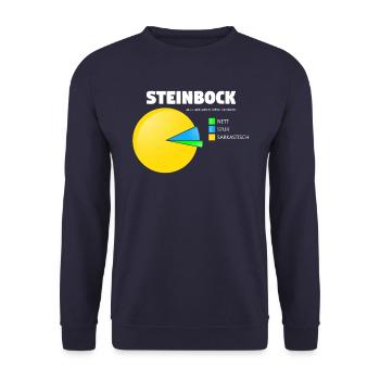 Steinbock Statistik - Unisex Pullover - Navy - Vorne - Alina (178cm) & Michal (187cm)
