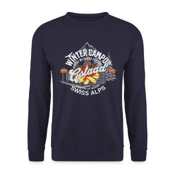 Gstaad winter campus outdoor coul - Unisex Sweatshirt - navy - Front - Alina (178cm) & Michal (187cm)