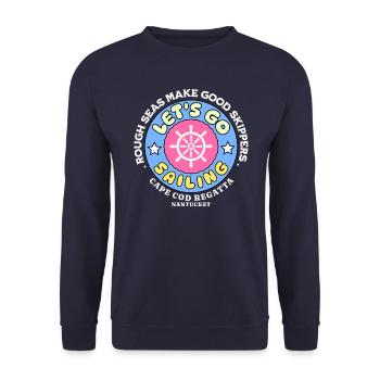 Let's go sailing - Sweat-shirt Unisexe - marine - Devant - Alina (178cm) & Michal (187cm)