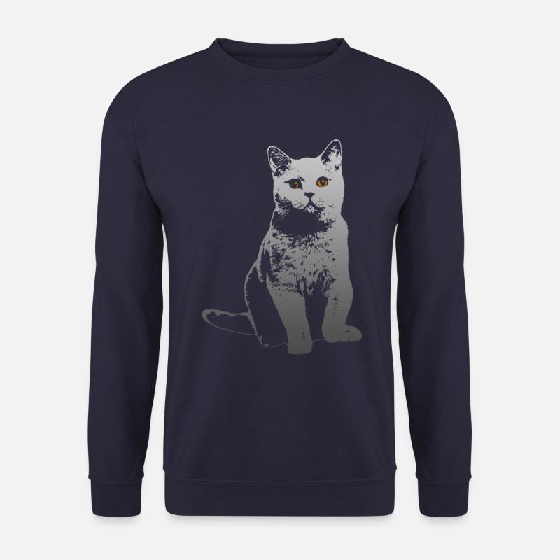 süße Katze Britisch Kurzhaar BKH Katzen Geschenk - Unisex Pullover - Navy