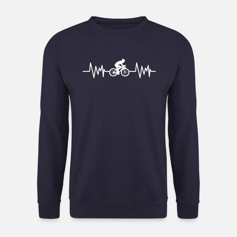 Fahrrad Biking Herzschlag Bikerfan Geschenkidee - Unisex Pullover - Navy