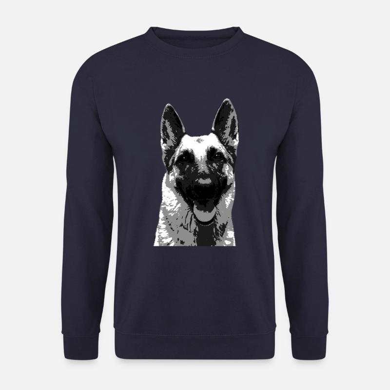 Schäferhund - deutscher Schäferhund Kopf Geschenk - Unisex Pullover - Navy