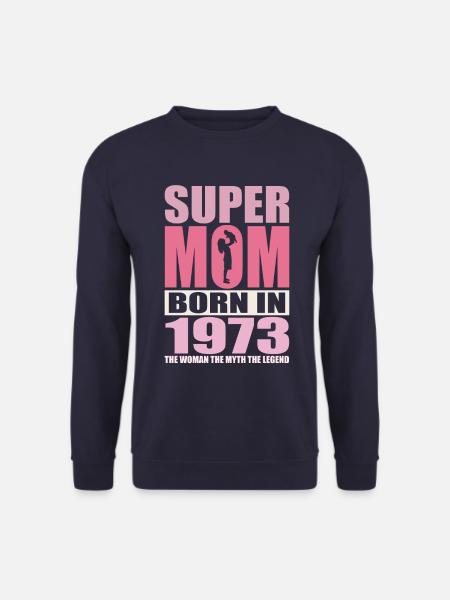 Mom's birthday 1973 | Super Mom - Unisex Sweatshirt - navy