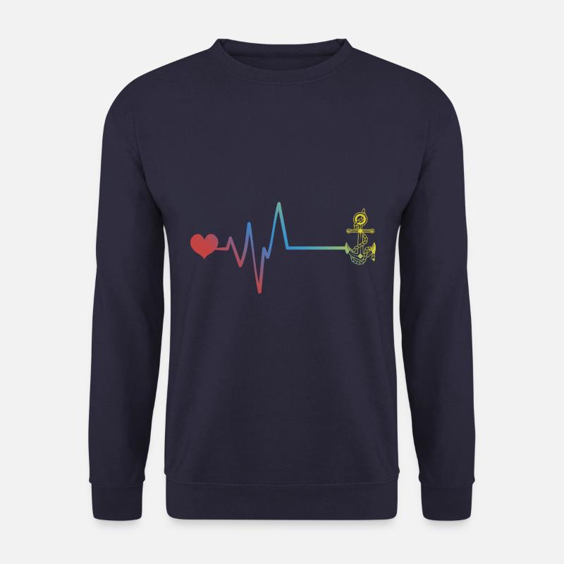 Anker Puls Herzschlag - Unisex Pullover - Navy