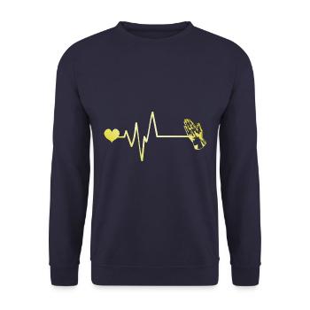 Pouls de prière Cœur Amour - Sweat-shirt Unisexe - marine - Devant - Alina (178cm) & Michal (187cm)